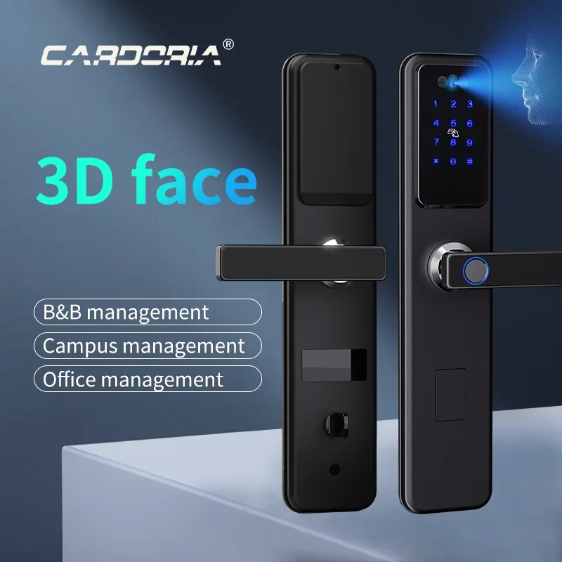 3D Face & Fingerprint Recognition Smart Door Lock App Remote Control Cerradura Inteligente Fechadura De Porta for Home Use