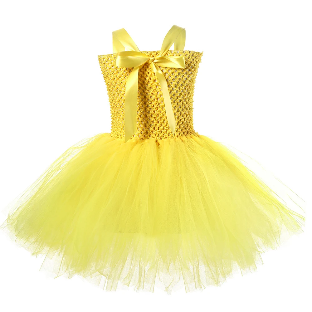 Baby Girls Yellow Pineapple Tutu Dress for Kids Fruit Birthday Party Costumes Children Chicken Cosplay Outfit with Crown Bag