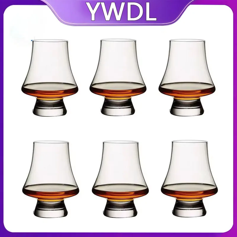 YWDL 2/4/6pcs Glass Whiskey Cup Set of 250ml Clear Lead Free Drinking Glasses Scotch Liquor Barware Beer Spirits Wine Glasse
