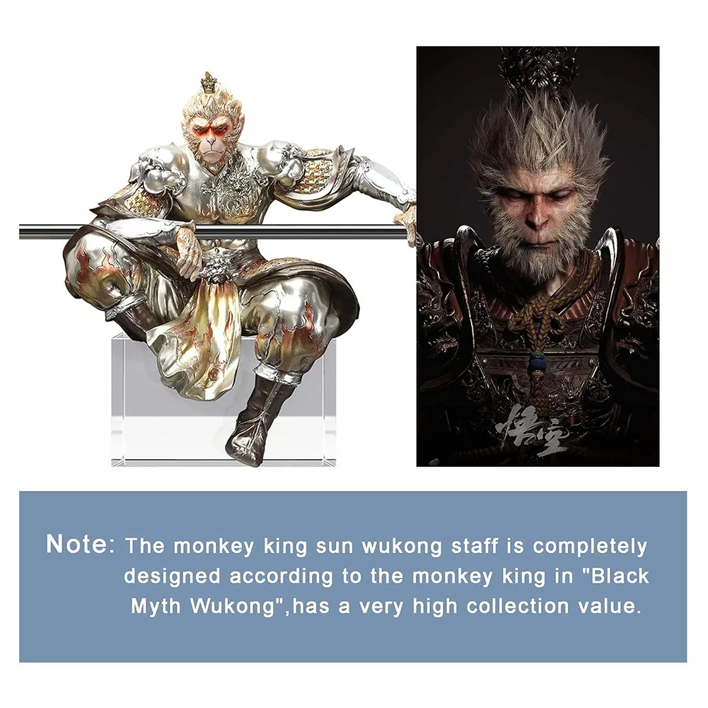 نموذج زينة ABXE-Black Myth Wukong، تماثيل القرد ديكور القرد الملك، 3A لعبة Sun Wukong تمثال نموذج الديكور #4