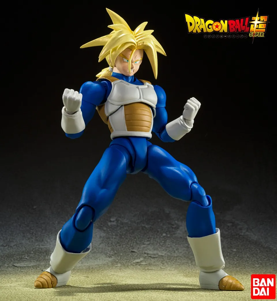 

Original Bandai SHFiguarts Torankusu Super Saiyan Anime Figure Toy Genuine Dragon Ball Z Trunks SHF Figurine Pvc Juguete Model