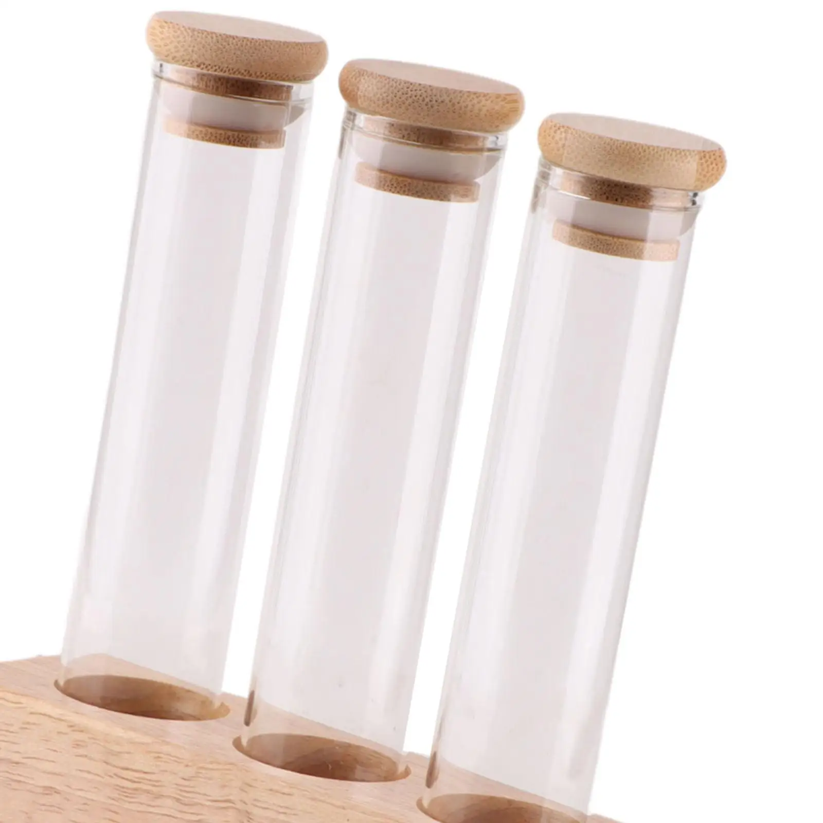 Coffee Containers with Shelf Coffee Bean Test Tube with Display Rack Tea Sugar Canister Coffee Bean Dispenser for Coffee Shop