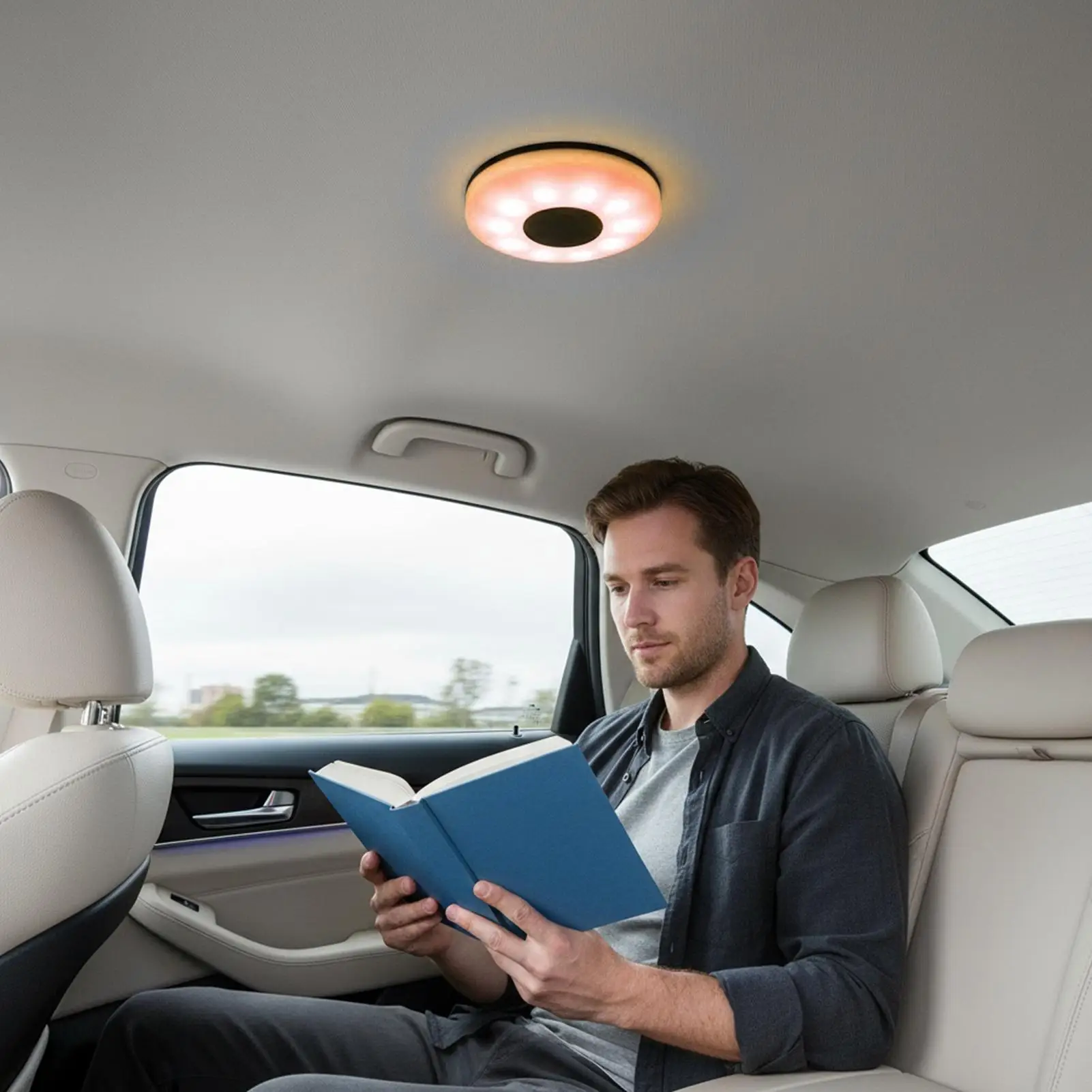 

Car Lights Interior Magnetic USB Rechargeable LED Lamp Car Dome Light for Atmosphere Reading Road Trip Vehicle RV Truck SUV