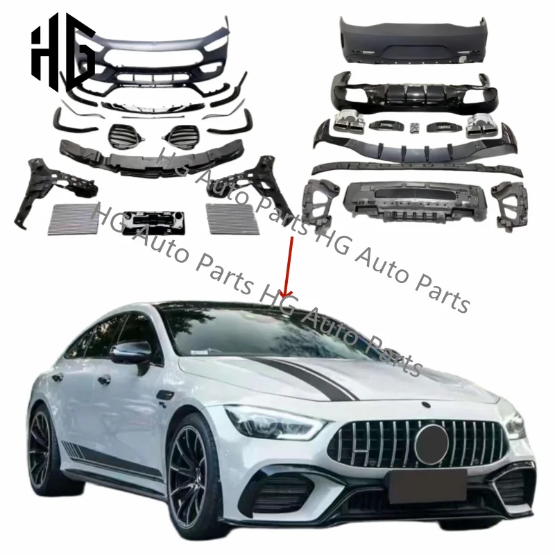 

Best Price Front Car Bumper Lip Rear Bumper Assembly Body Kit For Mercedes Benz AMG GT50 GT53 Upgrade GT63S Bodykit