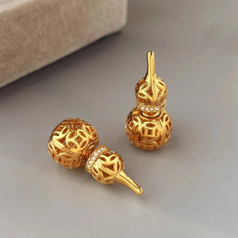 

Винтажные серьги с полой тыквой в китайском стиле для женщин, уникальный модный дизайн, модные повседневные универсальные ювелирные изделия, подарок