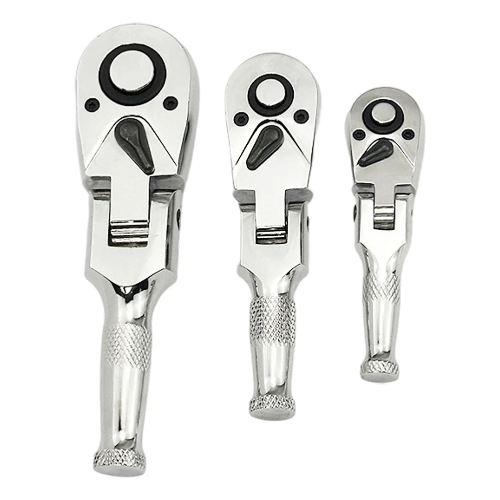 

72-Tooth Mechanism 3PCS Ratchet Set DIY Projects 180 Degree Flex Head Chrome Vanadium Steel Confined Space Use