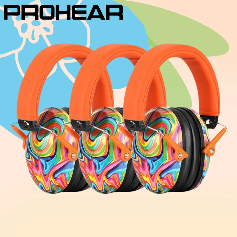

PROHEAR 3Pcs Cartoon Printed Earmuffs Safety Kid Ear Protector Noise Reduction Soundproof Hearing Protectors for Toddlers Autism