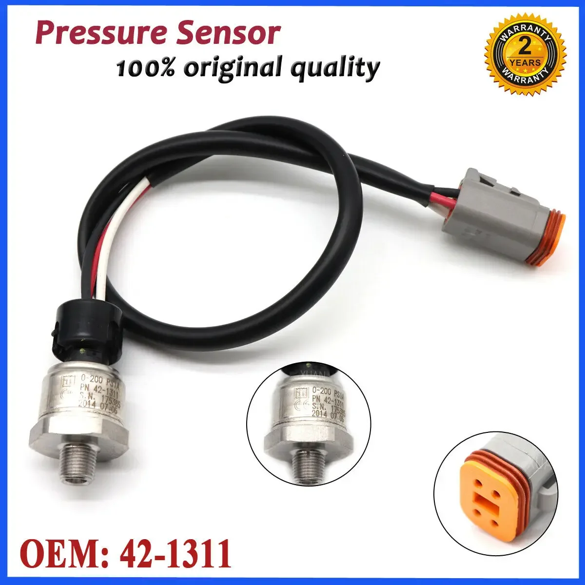 

High Quality 42-1311 421311 Pressure Sensor For Sensata 0-200 PSIG PN 8262276 3HMP2-6 140529 S.N 145849