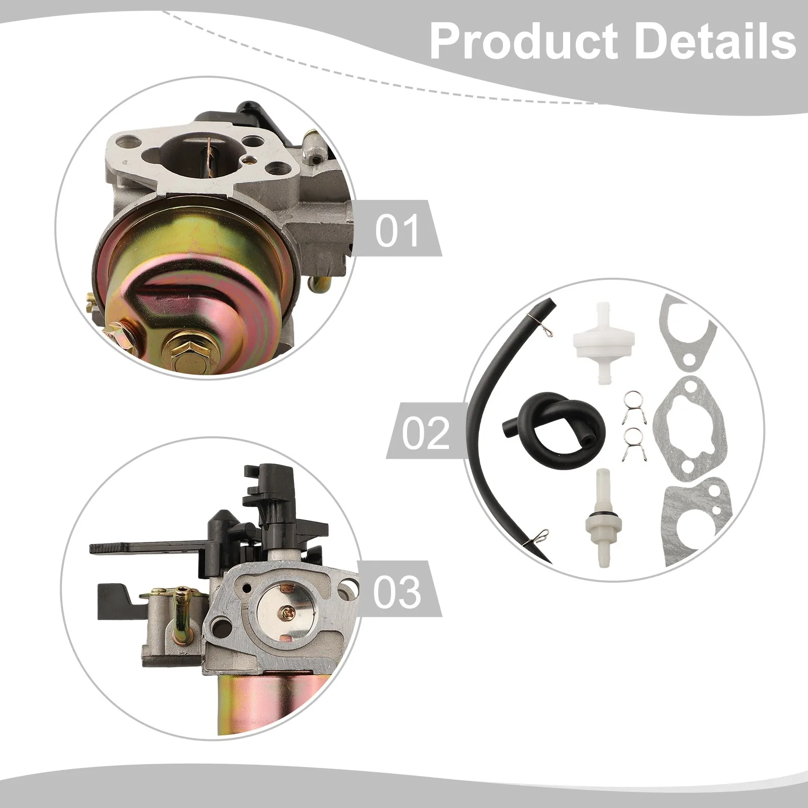 Per uso domestico e in giardino come mostrato Kit carburatore Carburatore per rondella ad alta pressione Decespugliatore Installazione semplice