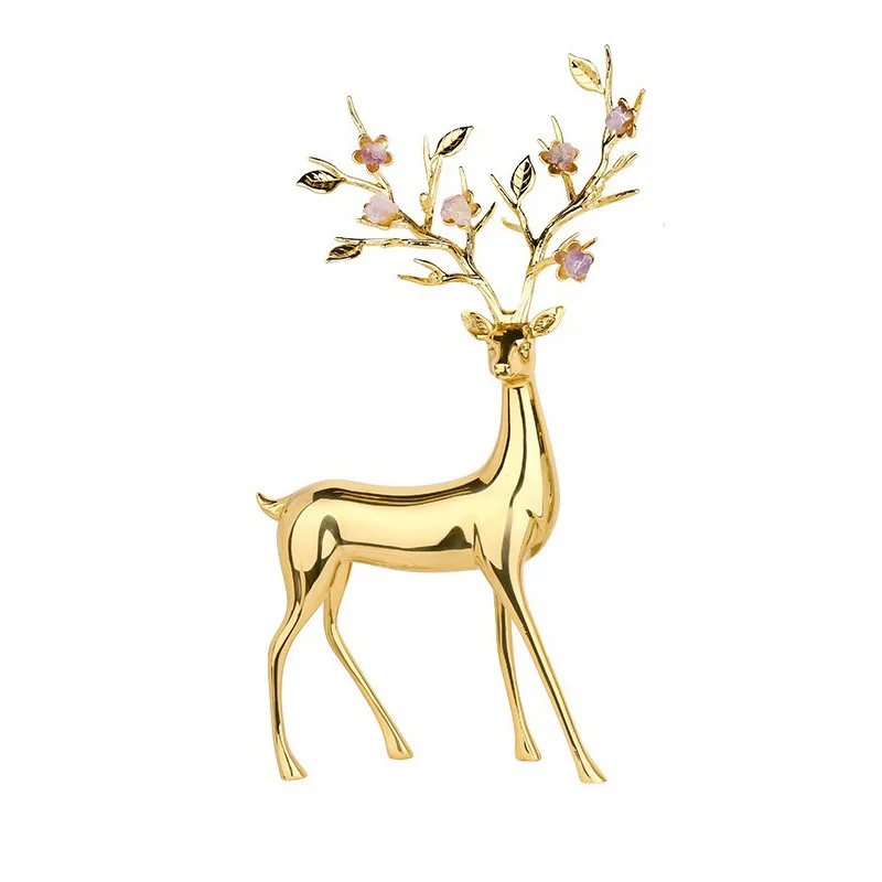 

Copper deer ornament high-end creative home special gift gift