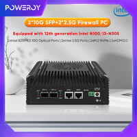 New 12th Gen Firewall Mini PC 2x10G SFP+ 2xi226-V 2.5G Intel i3 N305 N100 Soft Router 2xNVMe 2xHD DDR5 MiniPC NAS Server Proxmox