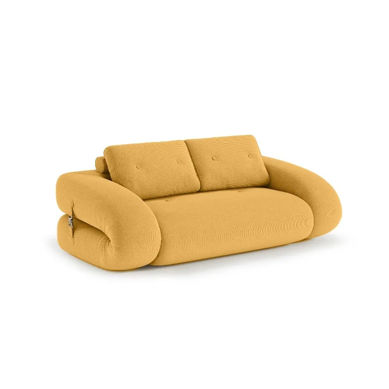 Retro compression sofa bed Small apartment Living room Apartment Double fabric stackable dual-purpose removable