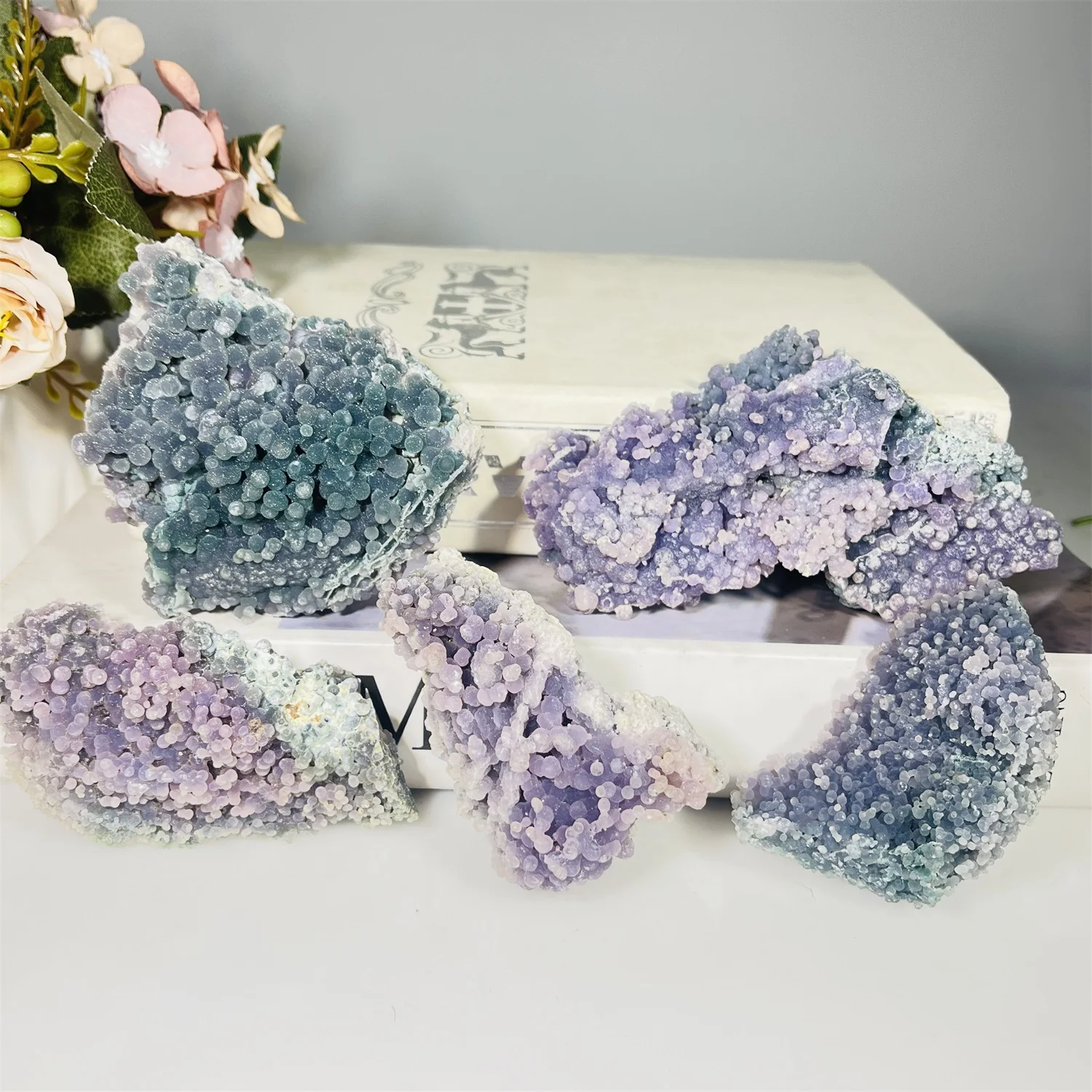 1pc Natural Precious Mineral Crystal Grape Agate Raw Stone,Ore Specimen,Precious Mineral Specimens,Raw Gemstone,DIY, Gift Idea