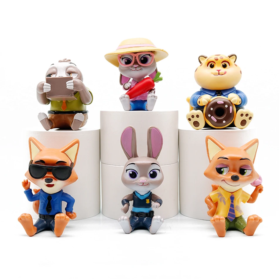جديد Zootopia سلسلة جيدة يجلس صندوق أعمى التماثيل لطيف جوديث نيك فلاش فنيك سطح المكتب الحلي فتاة اللعب الهدايا #5