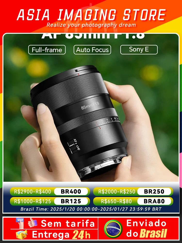 7artisans AF 85mm F1.8 Auto Focus STM Full Frame Large Aperture camera Lens for Sony E-A7R A74 A7R4 A7C A6600 Nikon Z Z7II Z6II