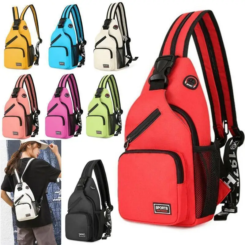 1PC Men Women Fashion Chest Bag Shoulder Bag Crossbag Oxford Cloth Multi functional Backpack