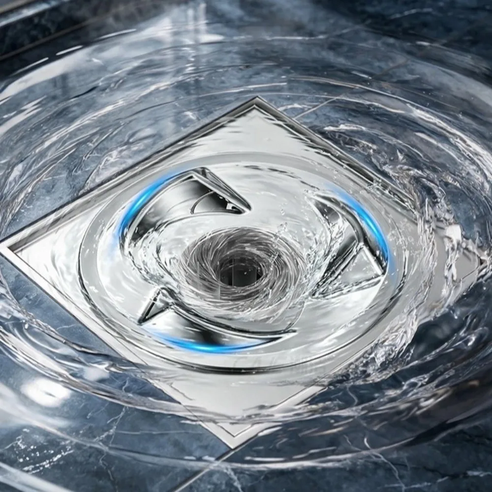 304 Stainless Steel Vortex Floor Drain Electroplated Finish Removable Kitchen Sink Filter Fast Drainage Bathroom Drain Cover