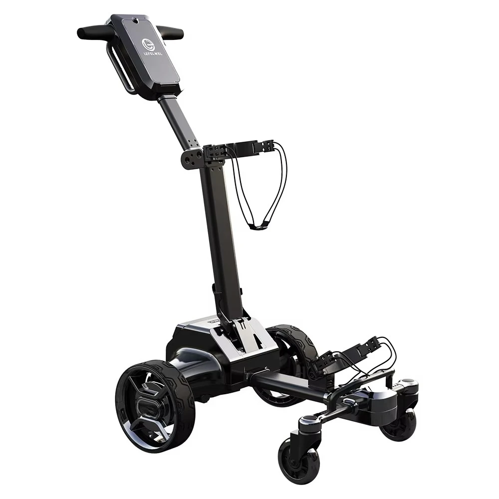 Hot Sale Foldable Electric Golf  Cart Follow Me Golf  Caddy Remote Control Golf Trolley with Lithium Battery