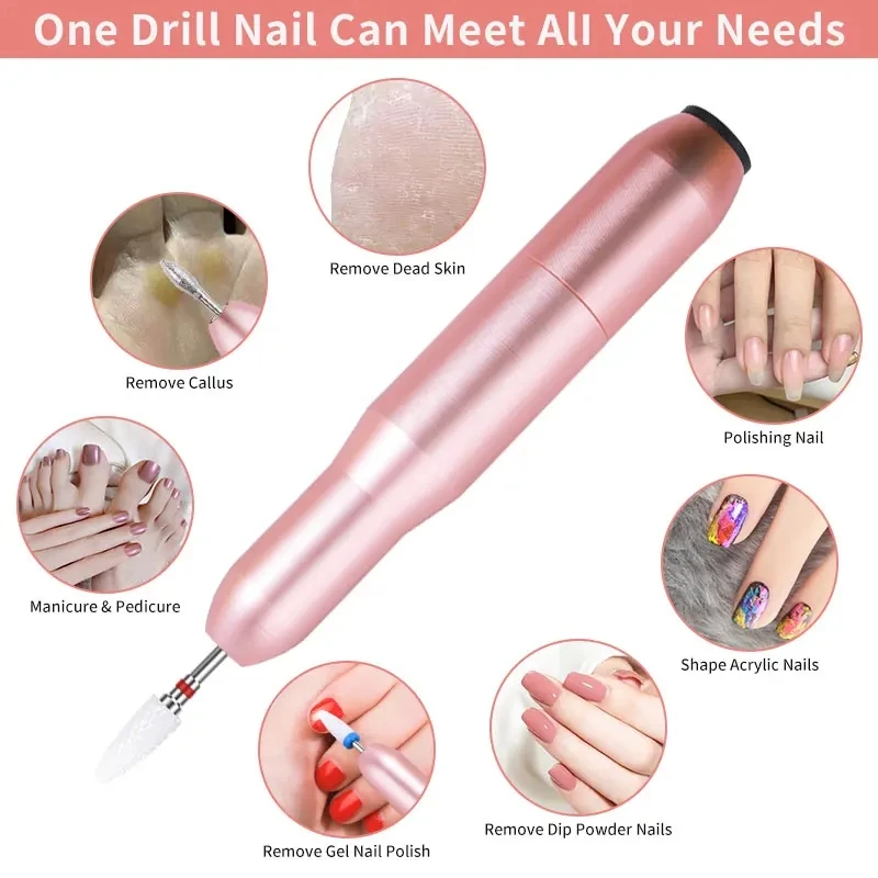Professional Electric Nail Drill Machine - Lathe Sander Manicure Milling Pen Equipment