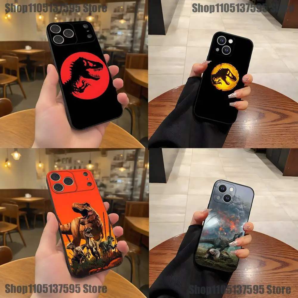 

J-Jurassic Park Dinosaur World Phone Case For iPhone 17,16,15,14,13,12,11,Pro,XS,Max,XR,Plus,E,SE4,Mini Black Soft Cover