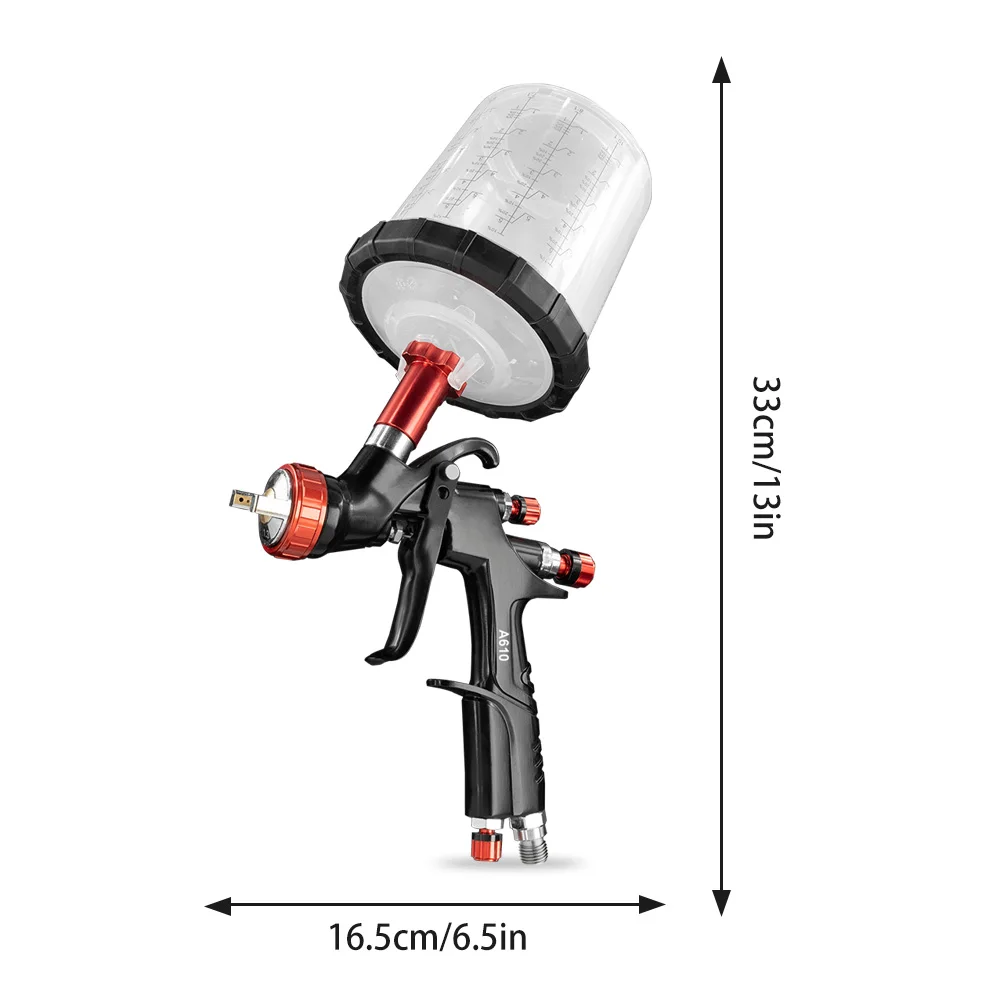 KCNKCN A610 LVLP Profesjonalny Pistolet Lakierniczy R500 Pistolet do Lakierowania Powietrznego Pistolet do Lakieru Samochodowego Aerograf Dysze 1.3/1.7/2.0mm