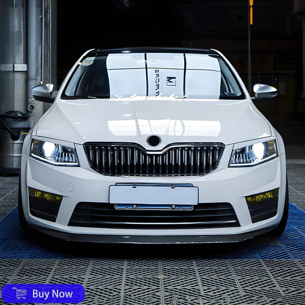

For Skoda Octavia 2015-2017 Car Front Lamps Assembly Upgrade Car LED Headlight Dual Projector Lens Turn Light Assembly