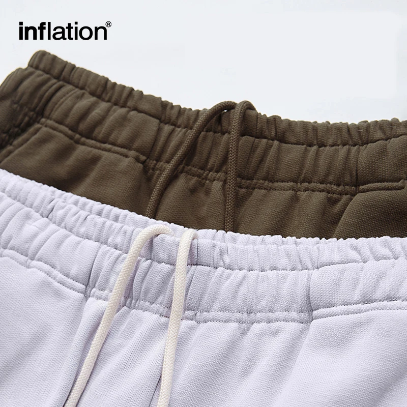 INFLATION Unisex Stacked Pants 2023 Autumn Heavy Weight  Wide Leg Sweatpants Mens Solid Color 100% Cotton Track Pant