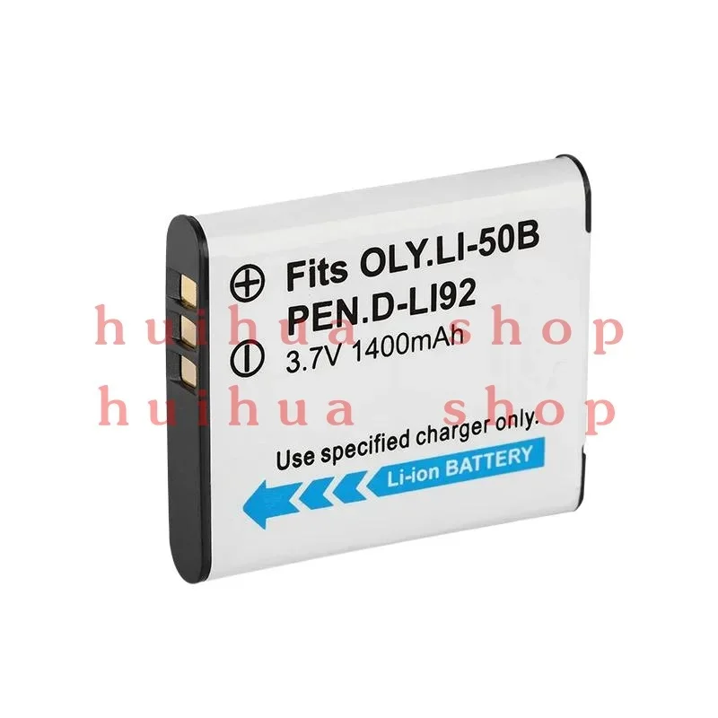 3.7V 1400mAh Li-50B LI50B Camera Battery For Olympus Mju 1020 SP-800UZ Stylus 1010 u 1010 Ricoh CX3 CX4 D-LI92 DLI92 Charger