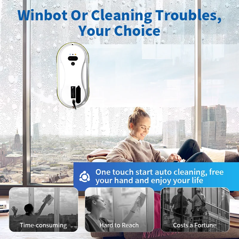 Window-cleaning robot, intelligent window glass cleaning machine, electric glass remote control, automatic window cleaning