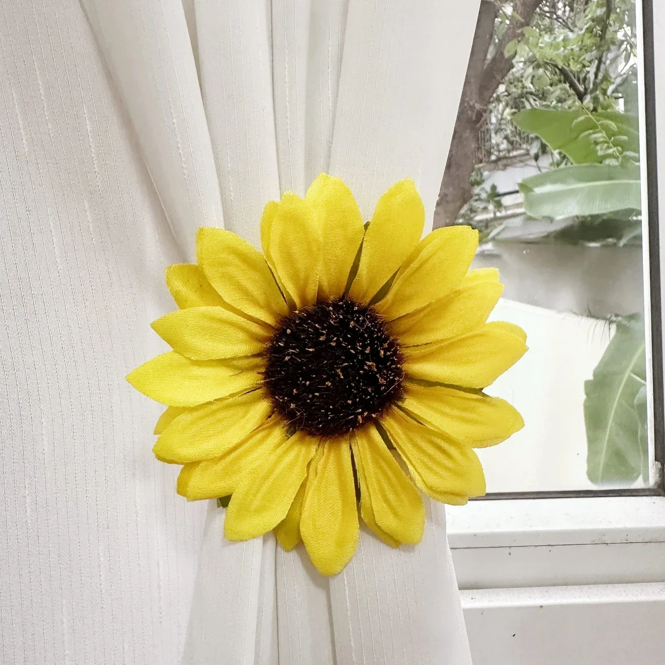 Sunflower Curtain Buckle Clip Simulation Home Decorations 1/2/4 Pc Set Living Room Fold Strap Curtain Strap