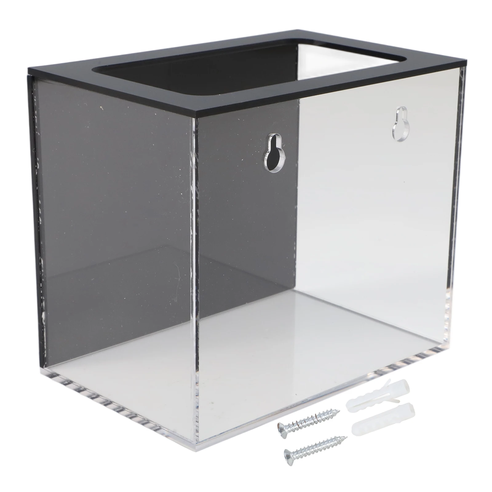 for acrylic Donation Box with Key Wall Mountable or Flat Design Transparent for Easy Viewing Great for Home and Office