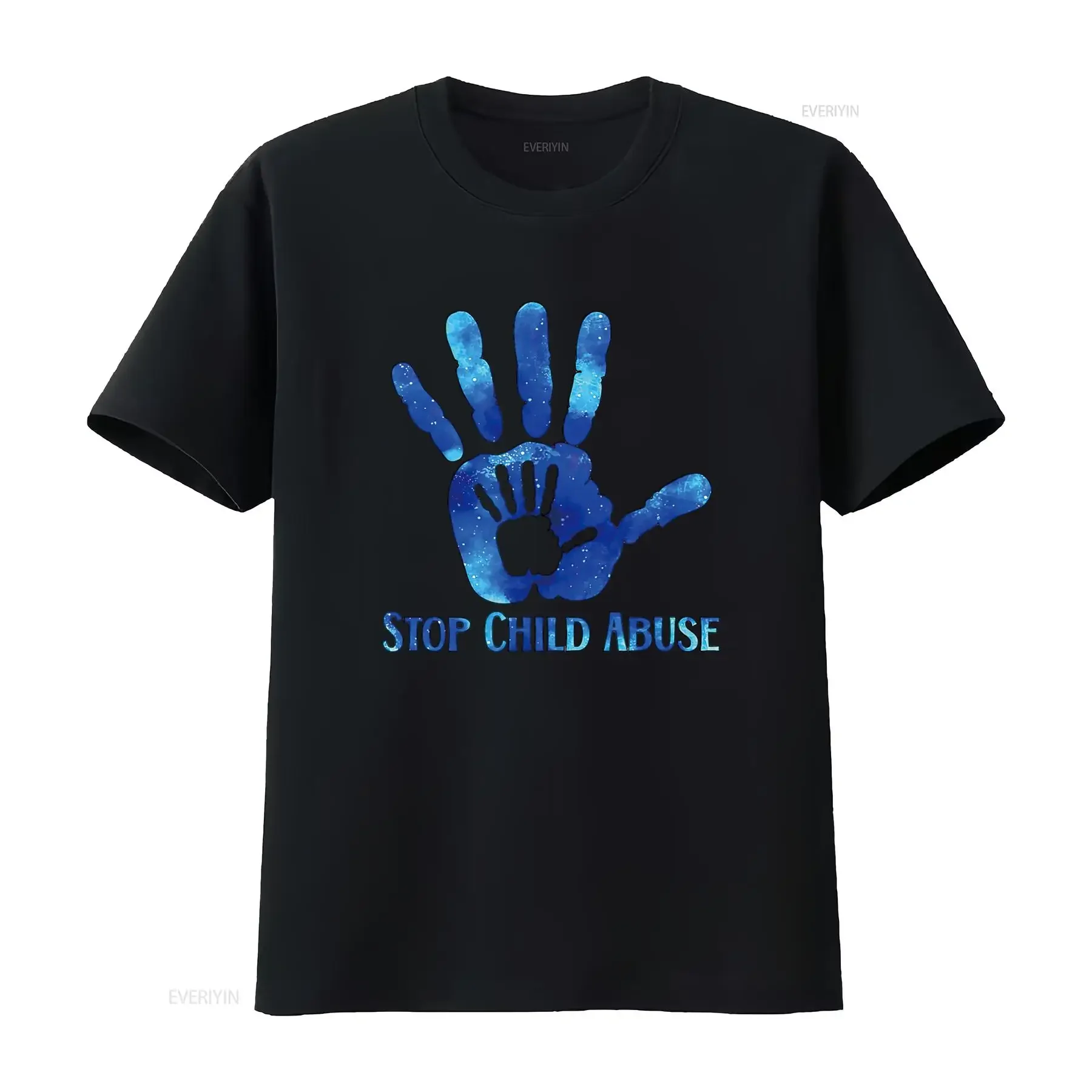 Stop Child Abuse Prevention Awareness Month Women s Cute T Shirt Fashionable  Womens Tops vintage Washed Stretched streetwear
