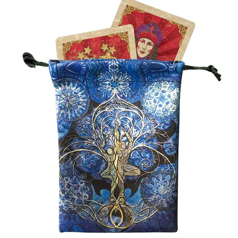 Drawstring Tarot Bag Christmas Tarot Storage Cloth Bag Make a Mysterious Atmosphere Excellent in Workmanship Superb Materials