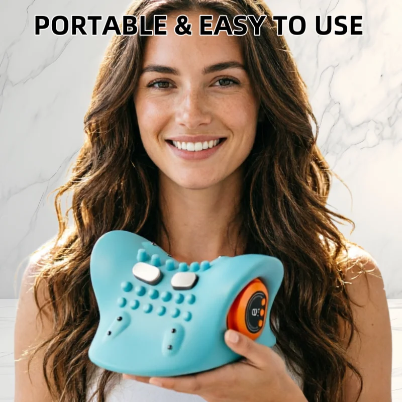 Deep Tissue Heated Kneading Pillow Massager,For Neck Shoulder Back Leg,Reduce Body Ache,Suitable Home Office,Gift for Mom Dad