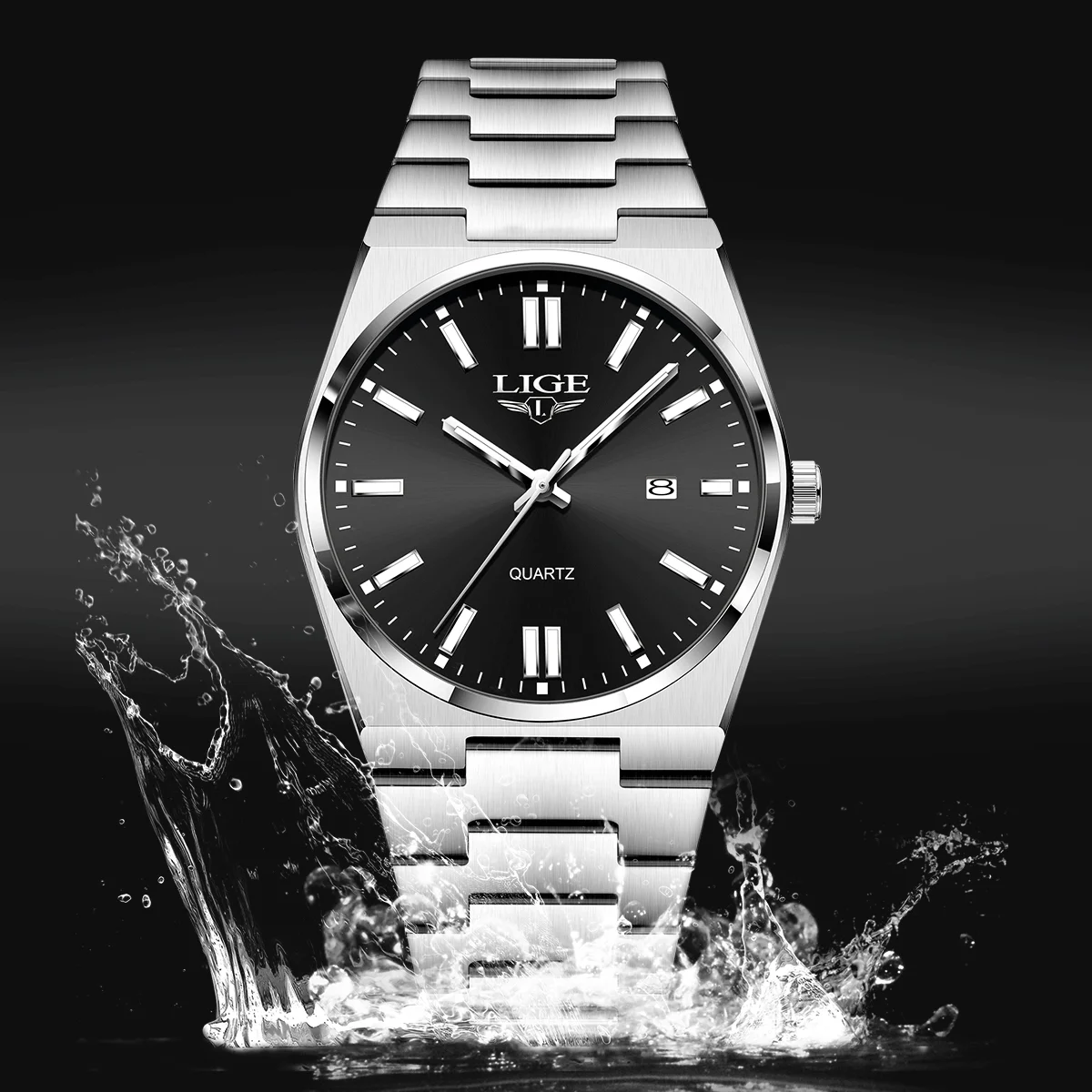 LIGE Top Brand Luxury Minimalism Mens Watches Business Style Quartz Wristwatch Auto Date Super Luminous Watch for Man Male Clock