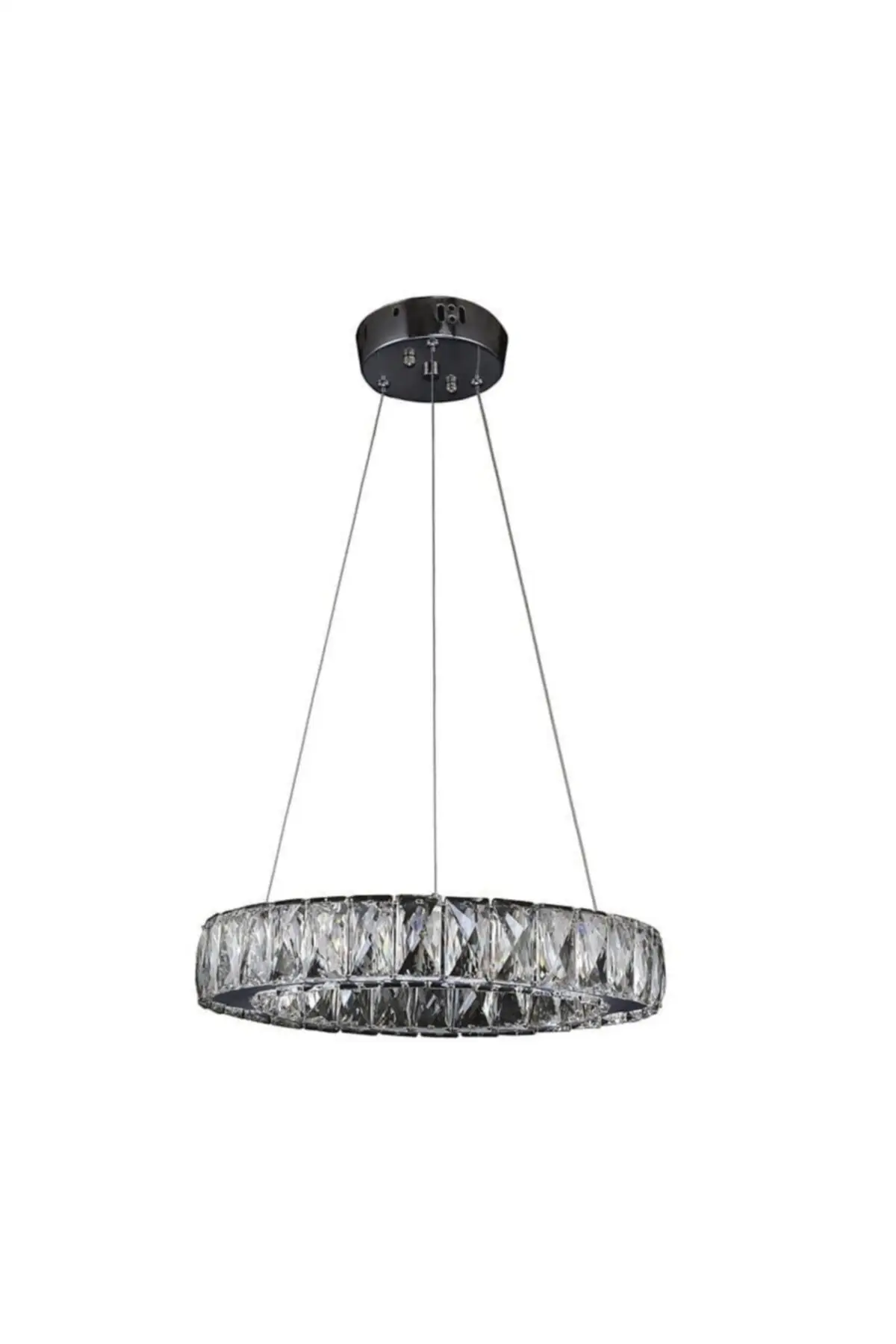 DOLBOVI plaque crystal stone embroidered 304 black stainless led chandelier