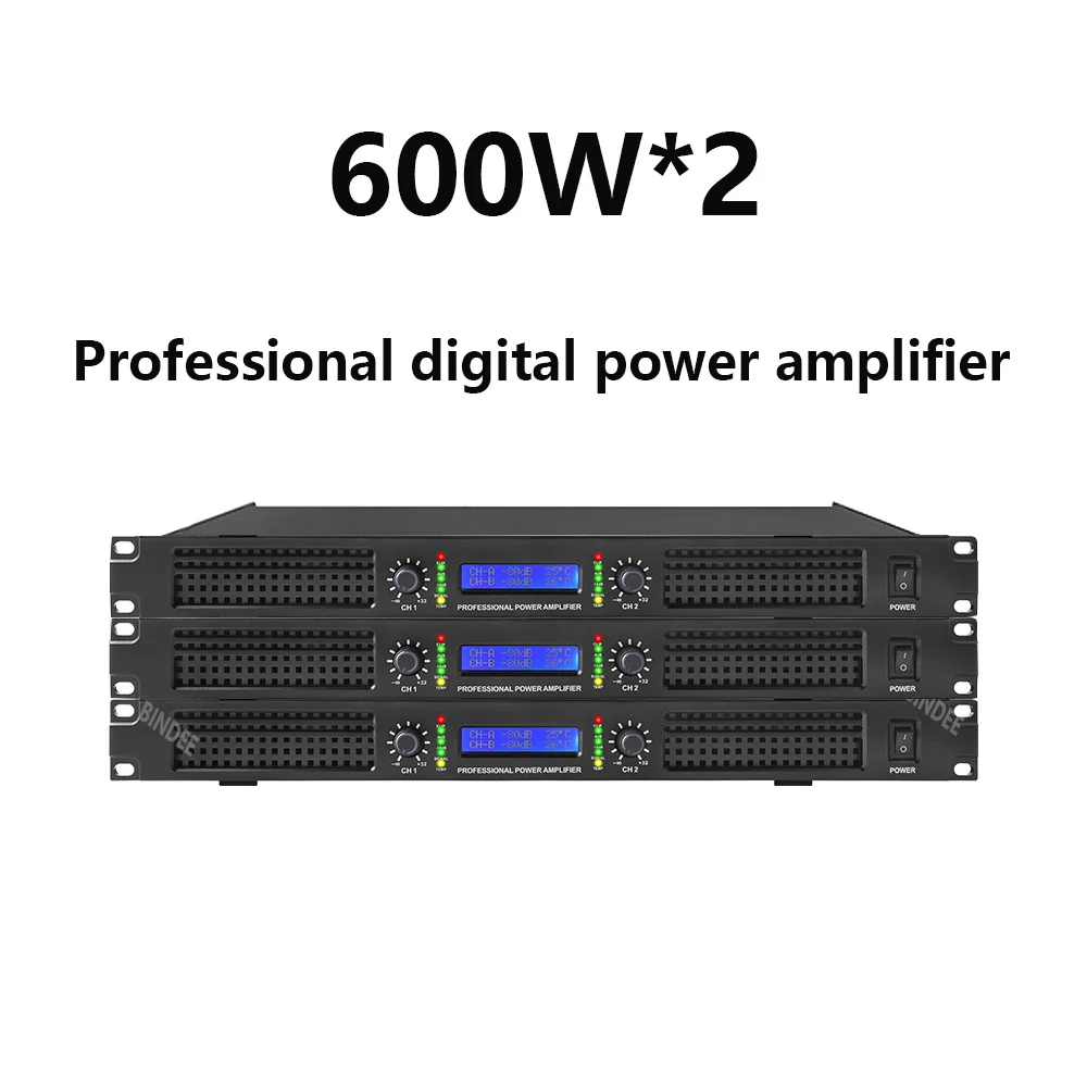 

Professional Digital Amplifier 600W*2 Suitable for KTV School Conference Room Church Wedding Family Outdoor Audio