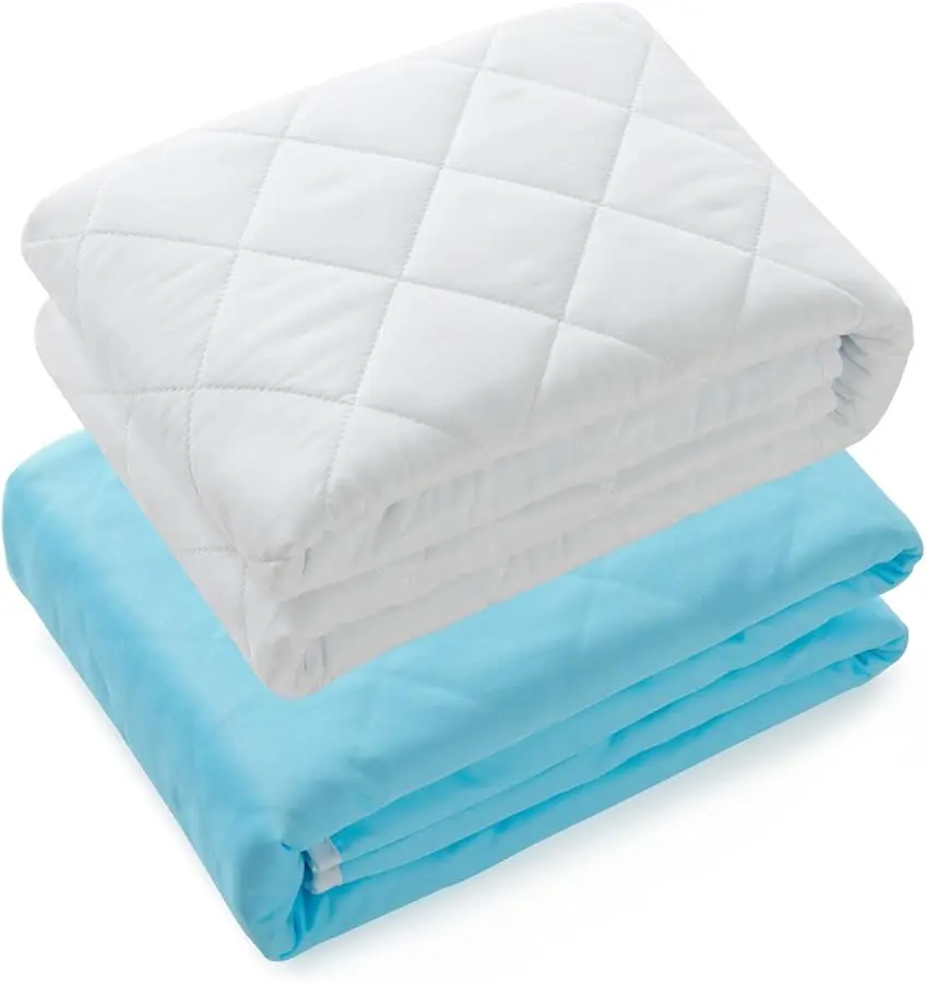 

Washable Waterproof Incontinence Bed Pads - 44"x52"(2Pack) - Hea y Absorbency Reusable Underpads for Adults, Elderly and Kids -