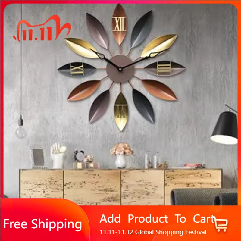 

Aesthetic Simple Wall Clocks Fashion Nordic Restaurant Minimalist Wall Watch Art Mural Luxury Craft Horloge Home Decoration