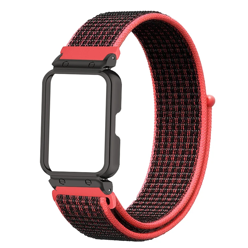 واقي حافظة حزام لسامسونج جالاكسي Fit3 ، سوار حلقة نايلون ، غطاء معدني ، سوار معصم