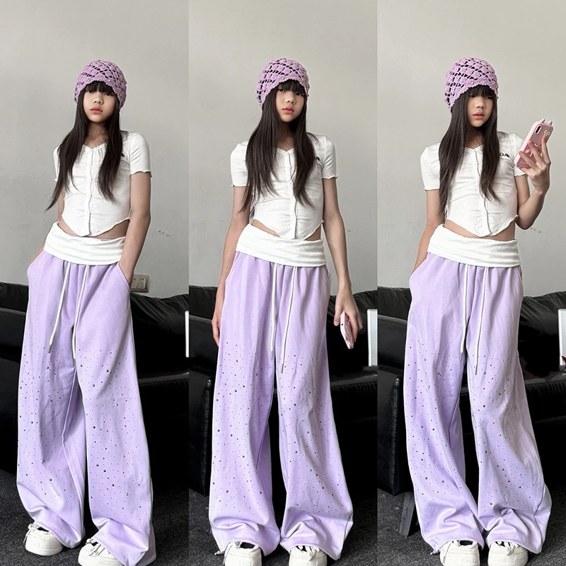 

2026 Ballroom Hip Hop Dance Costumes For Girls Group White Vest Loose Pants Streetwear Kids Jazz Dance Stage Outfits DQS22833