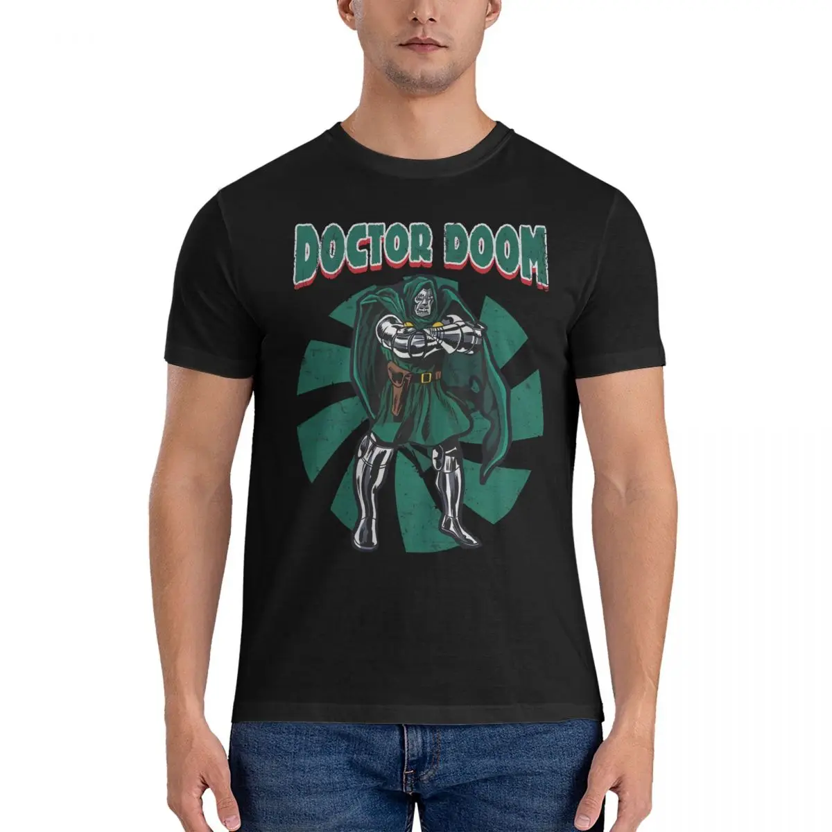 Villain COOL Best For You T Shirt Men\'s Pure Cotton Novelty T-Shirt Round Neck Marvel Doctor Doom Tee Shirt Short Sleeve Clothes