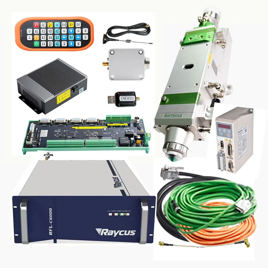 Raycus Fiber Laser Source 1500W RFL-C020/2000W RFL-C025/3000W RFL-C3000S/6000W RFL-C6000S  XC3000S Automatic cutting head BM110