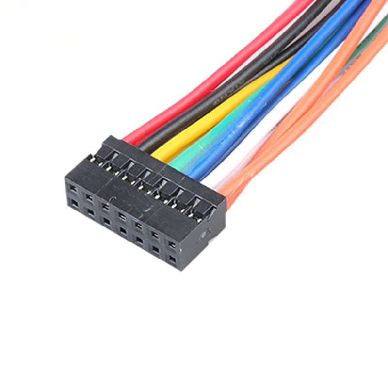 DuPont 2.0mm 5PCS Terminal Connecting Line 4p-16p Single Ended Electronic Wire 10cm/20cm 26awg Double Row Rubber Shell