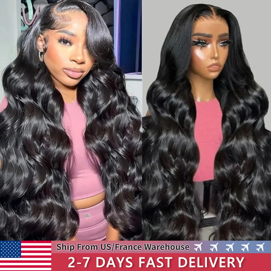 Transparent 13x4 13x6 Body Wave Lace Front Wig Pre Plucked 360 Lace Frontal Wig Human Hair Wigs For Women 4x4 Wig 180 Density