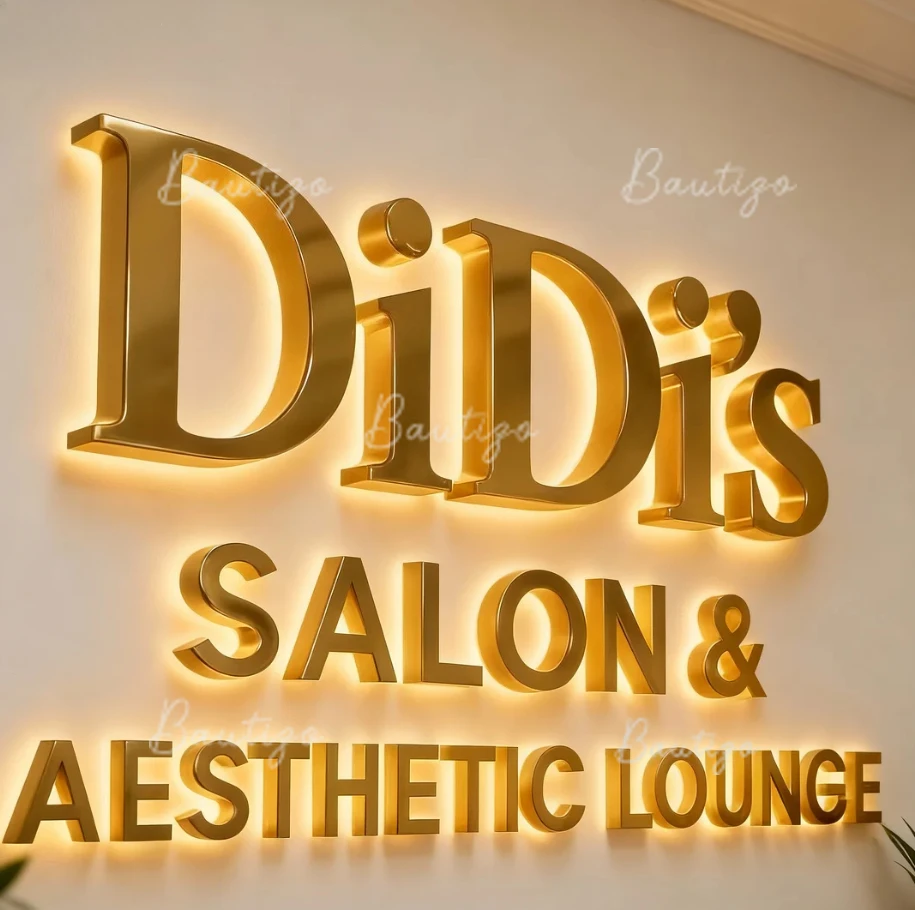 Custom Light Sign Personalized for Business 3D Metal Logo Backlit LED Outdoor&office Box Wall Advertising Sign: Metal & acrylic