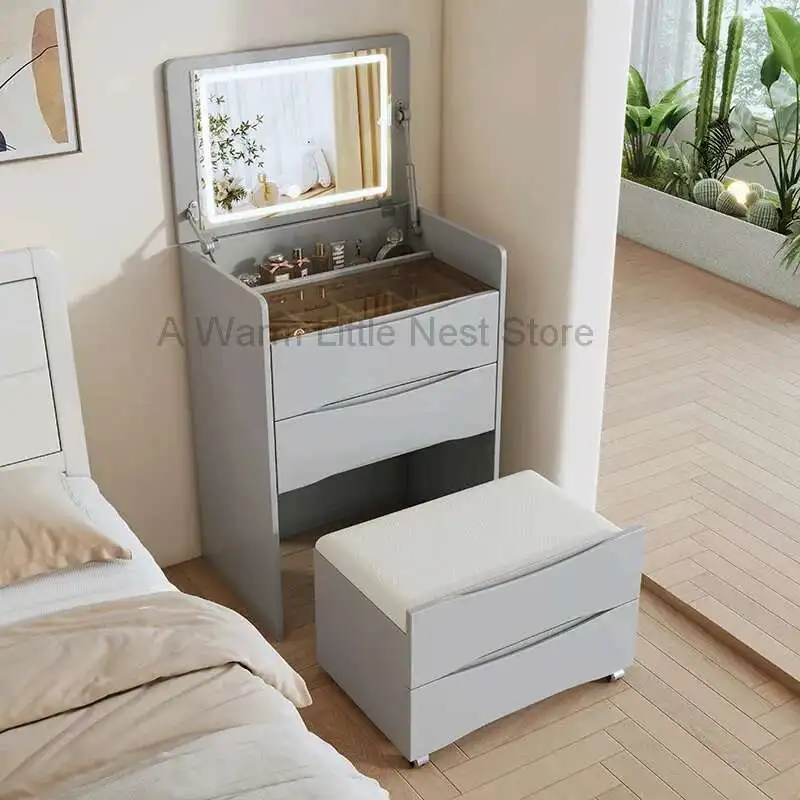 

Apartment Vanity Dressing Tables Womens Organizer Simple Modern Dressing Table Stool Minimalist Schminktisch Home Furniture