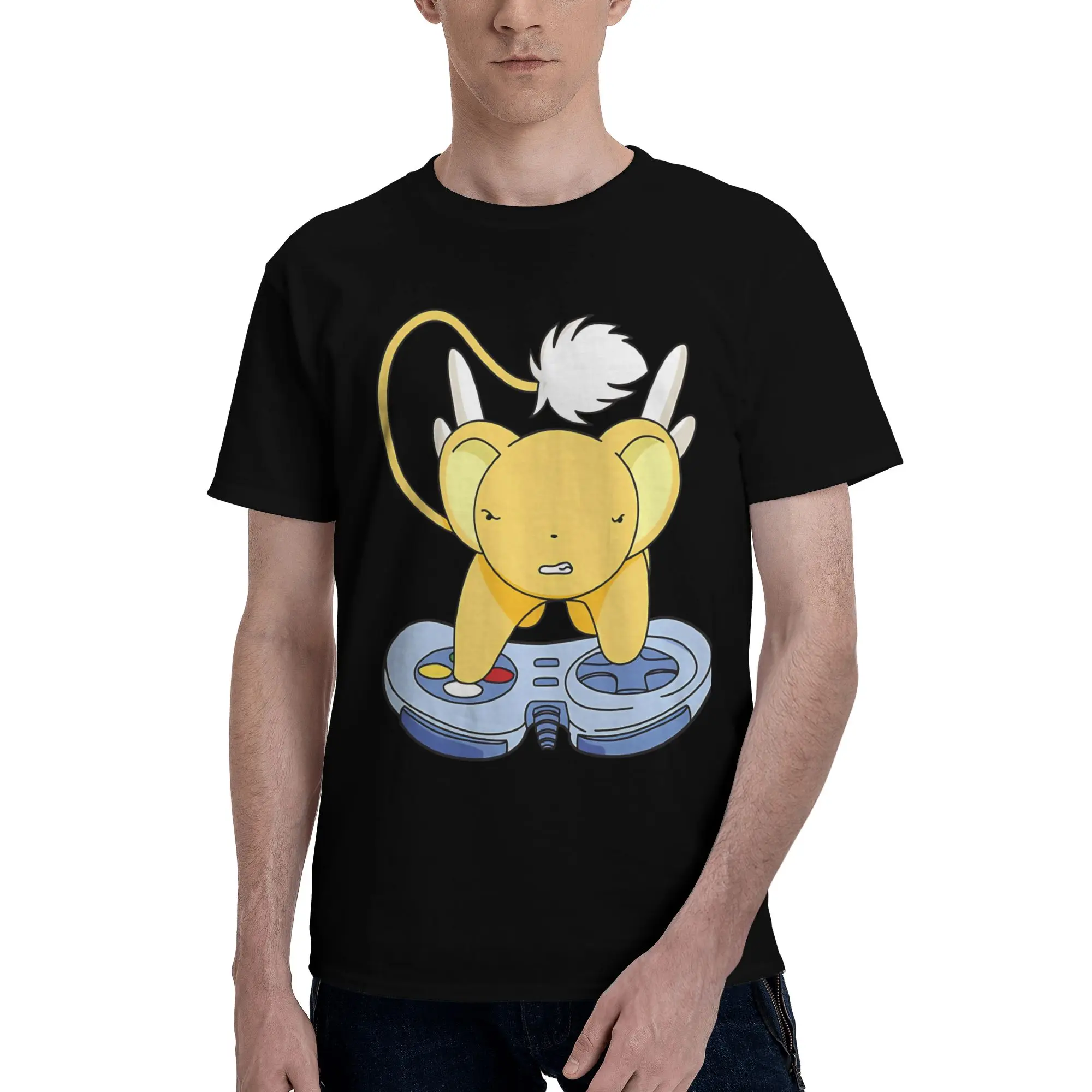 Kero Graphic 100% Cotton T-Shirt Bandai Cardcaptor Sakura Tees Tops For Men