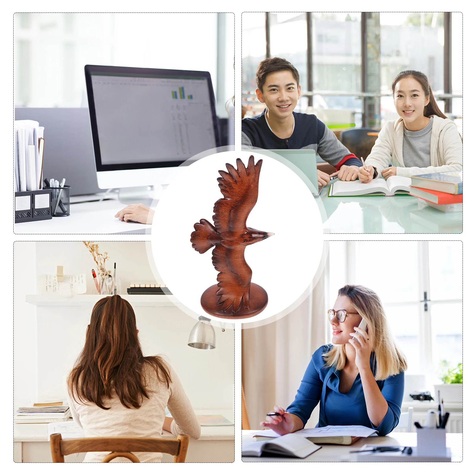 

Resin Eagle Statue nament Desktop Outdoor Animal Figurines Office Decor Unique Design Smooth Lines Exquisite Appearance Vivid