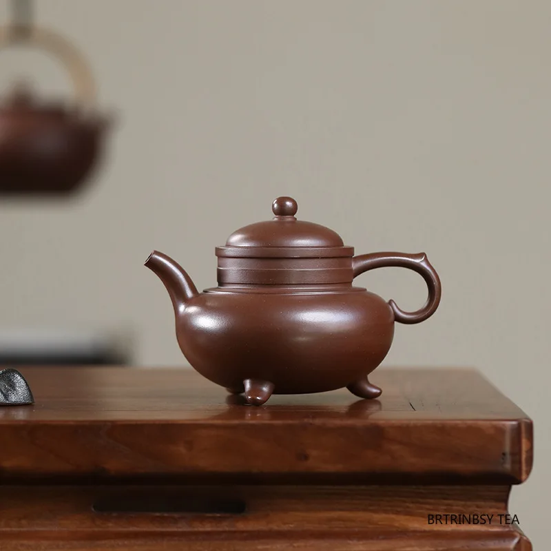 

Yixing Handmade Purple Clay Teapot Chinese Tradition Zisha Tea Pot Beauty Tea Infuser Kettle Household Tea Set Collection 280ml